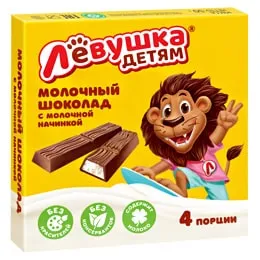 Шоколад Лёвушка детям 50 г /Славянка/
1 шт. Шоколад Лёвушка детям 50 г /Славянка/
1 шт.